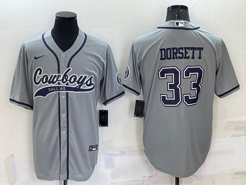 Men Dallas Cowboys #33 Dorsett Grey 2022 Nike Co branded NFL Jersey